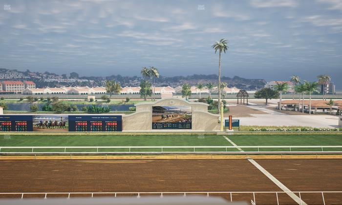Del Mar Thoroughbred Club - Section Stretch Run Box 13 J Lvl 4 Seat View