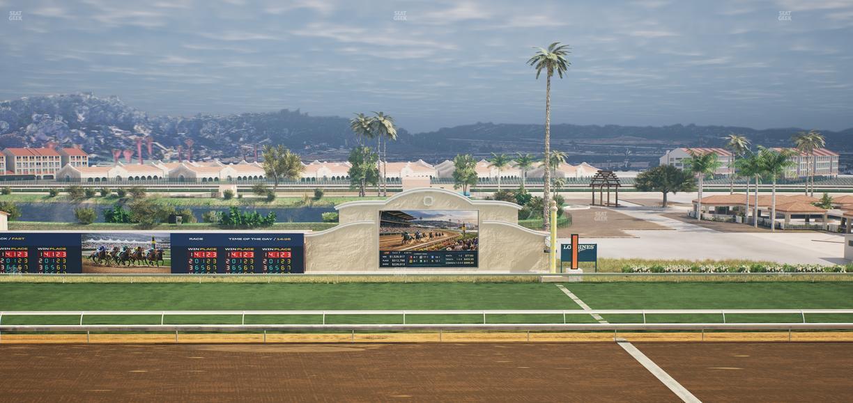 Del Mar Thoroughbred Club - Section Stretch Run Box 13 J Lvl 4 Seat View