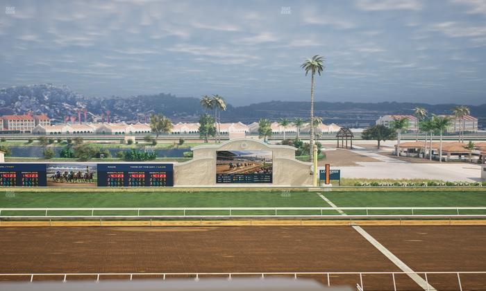Del Mar Thoroughbred Club - Section Stretch Run Box 13 J Lvl 4 Seat View