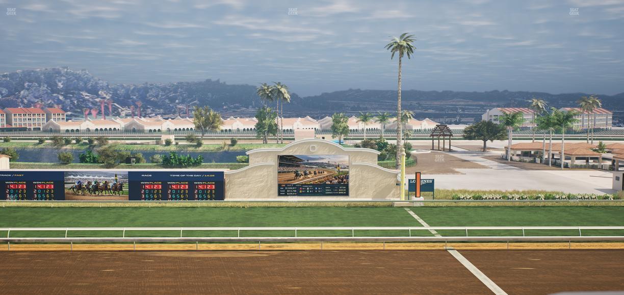 Del Mar Thoroughbred Club - Section Stretch Run Box 13 K Lvl 4 Seat View