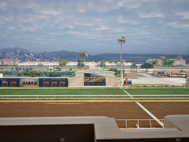Del Mar Thoroughbred Club - Section Stretch Run Box 13 K Lvl 4 Seat View
