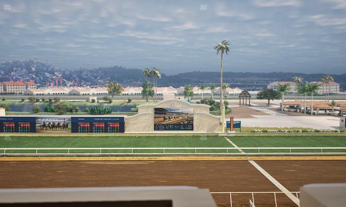 Del Mar Thoroughbred Club - Section Stretch Run Box 13 K Lvl 4 Seat View