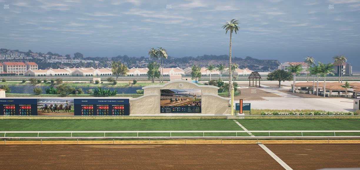 Del Mar Thoroughbred Club - Section Stretch Run Box 13 K Lvl 4 Seat View