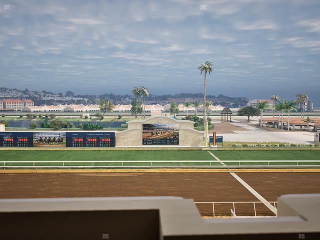 Del Mar Thoroughbred Club - Section Stretch Run Box 13 K Lvl 4 Seat View