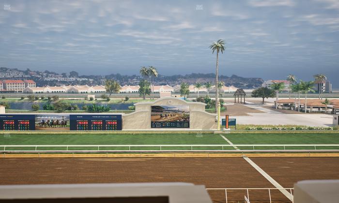 Del Mar Thoroughbred Club - Section Stretch Run Box 13 K Lvl 4 Seat View