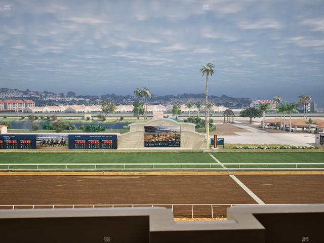 Del Mar Thoroughbred Club - Section Stretch Run Box 13 L Lvl 4 Seat View