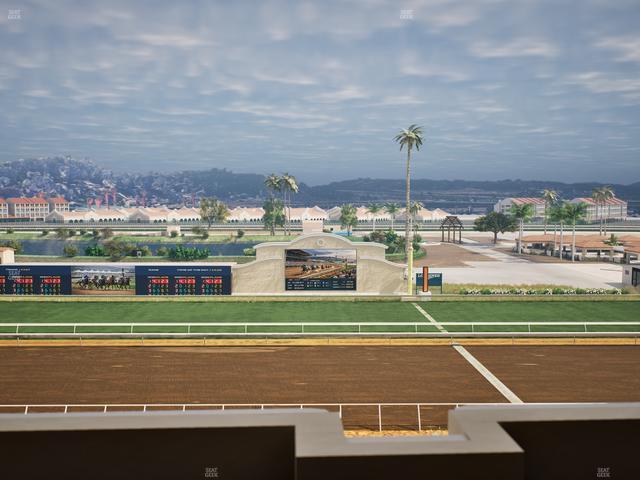 Del Mar Thoroughbred Club - Section Stretch Run Box 13 L Lvl 4 Seat View