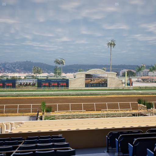 Del Mar Thoroughbred Club - Section Stretch Run Box 14 D Lvl 2 Seat View
