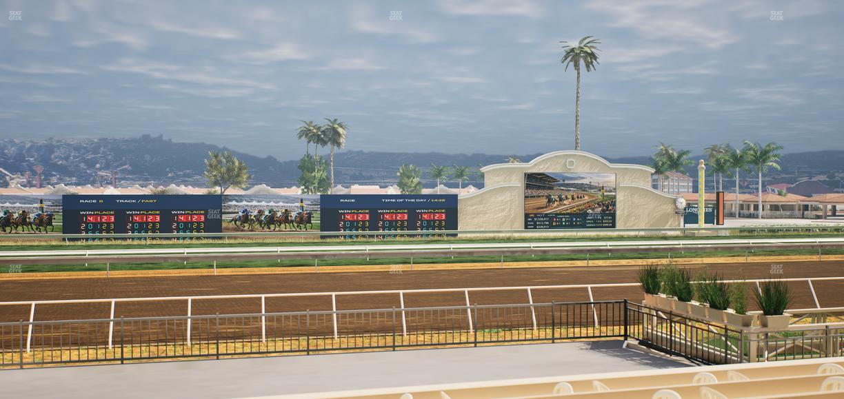 Del Mar Thoroughbred Club - Section Stretch Run Box 14 E Lvl 1 Seat View
