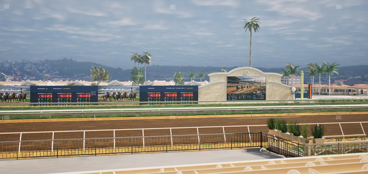 Del Mar Thoroughbred Club - Section Stretch Run Box 14 F Lvl 1 Seat View
