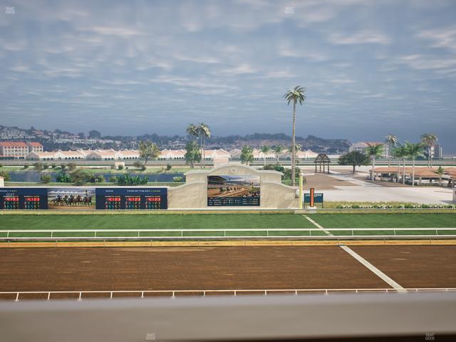 Del Mar Thoroughbred Club - Section Stretch Run Box 14 J Lvl 4 Seat View