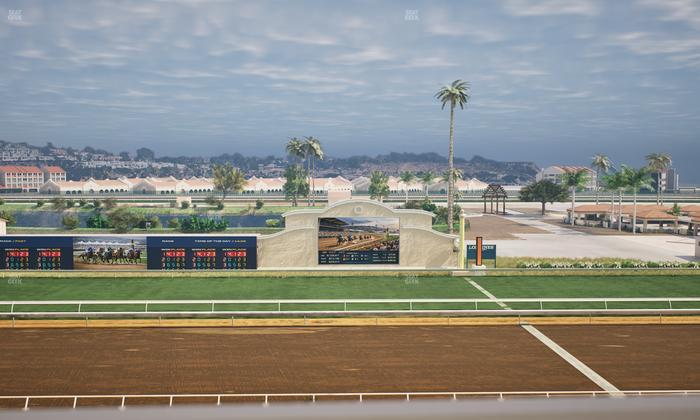 Del Mar Thoroughbred Club - Section Stretch Run Box 14 J Lvl 4 Seat View