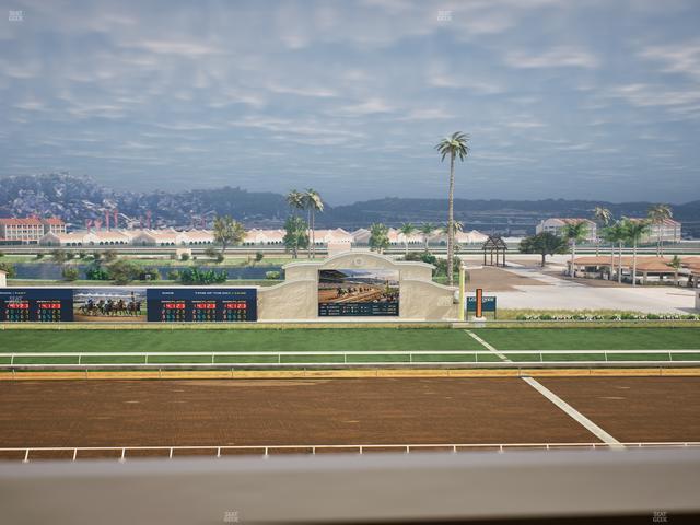Del Mar Thoroughbred Club - Section Stretch Run Box 14 J Lvl 4 Seat View