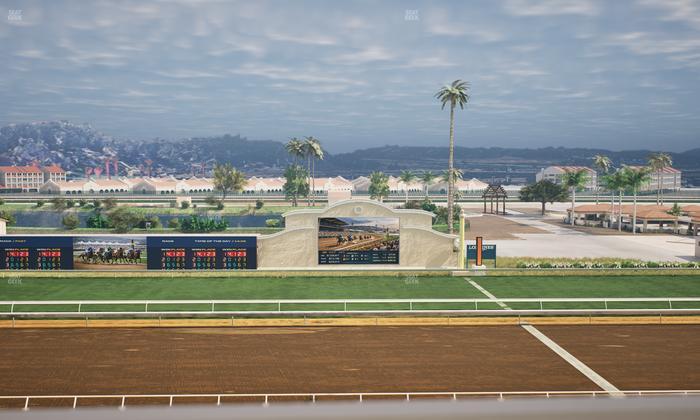 Del Mar Thoroughbred Club - Section Stretch Run Box 14 J Lvl 4 Seat View