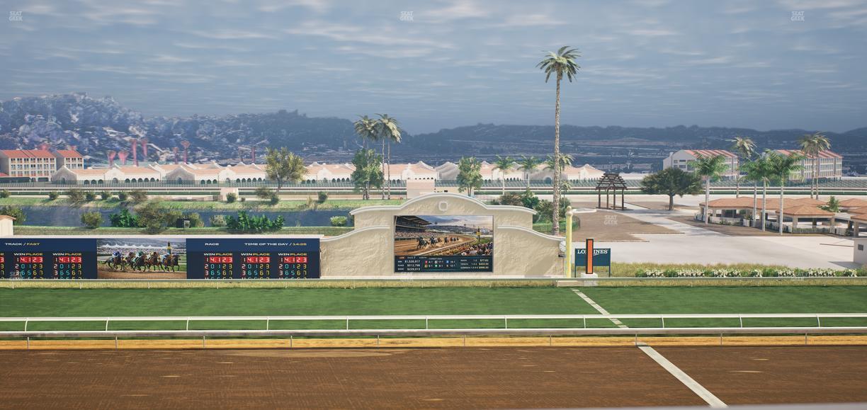 Del Mar Thoroughbred Club - Section Stretch Run Box 14 K Lvl 4 Seat View