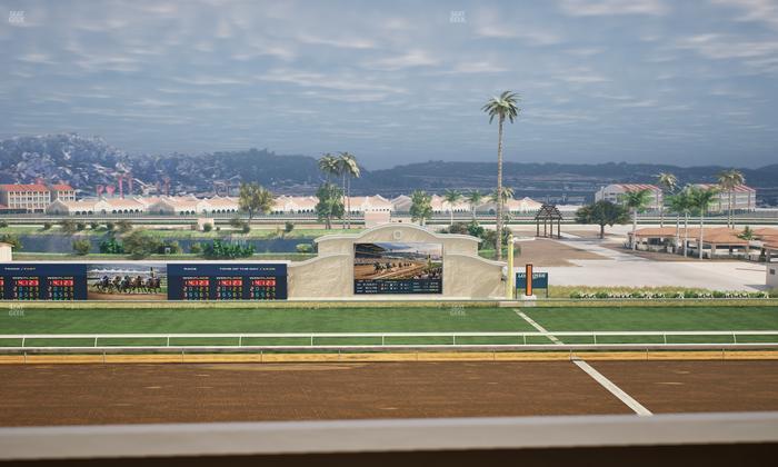 Del Mar Thoroughbred Club - Section Stretch Run Box 14 K Lvl 4 Seat View