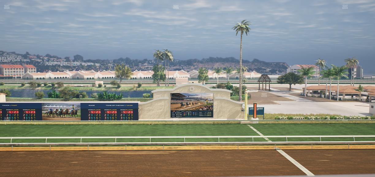 Del Mar Thoroughbred Club - Section Stretch Run Box 14 K Lvl 4 Seat View