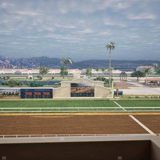 Del Mar Thoroughbred Club - Section Stretch Run Box 14 L Lvl 4 Seat View