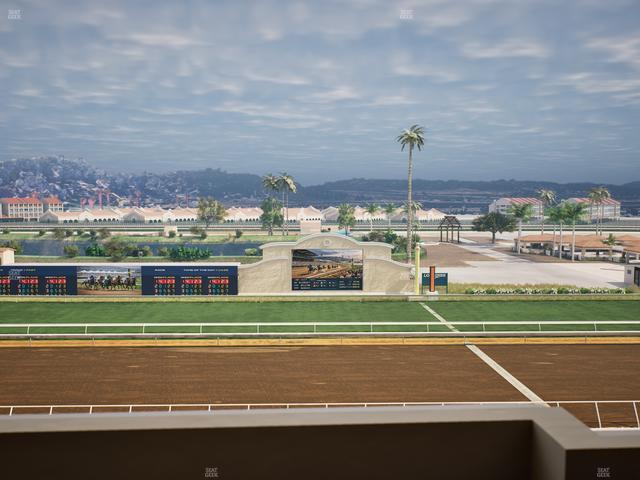 Del Mar Thoroughbred Club - Section Stretch Run Box 14 L Lvl 4 Seat View