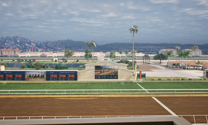 Del Mar Thoroughbred Club - Section Stretch Run Box 14 L Lvl 4 Seat View