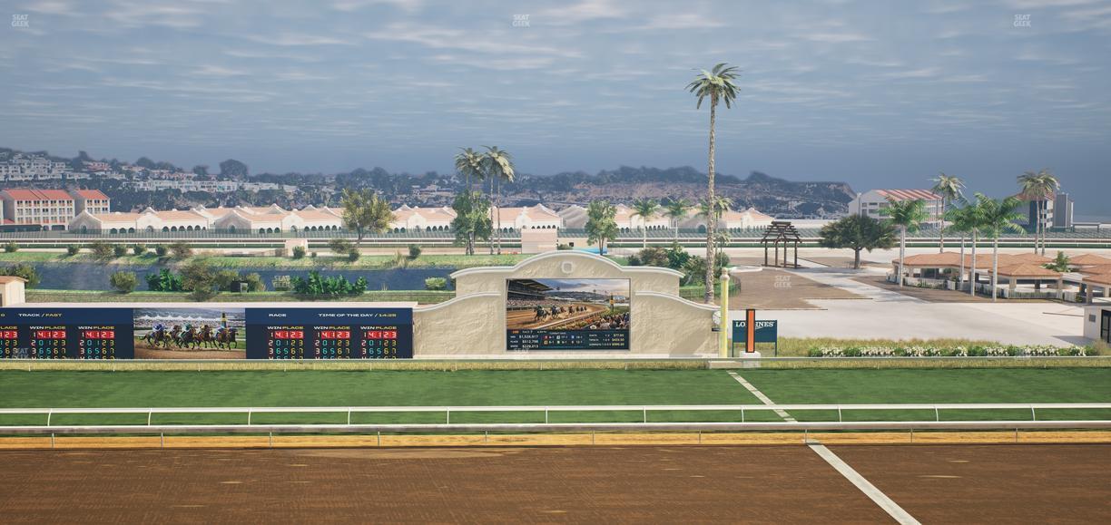 Del Mar Thoroughbred Club - Section Stretch Run Box 14 L Lvl 4 Seat View