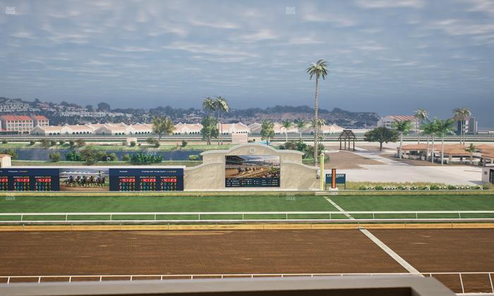 Del Mar Thoroughbred Club - Section Stretch Run Box 14 L Lvl 4 Seat View