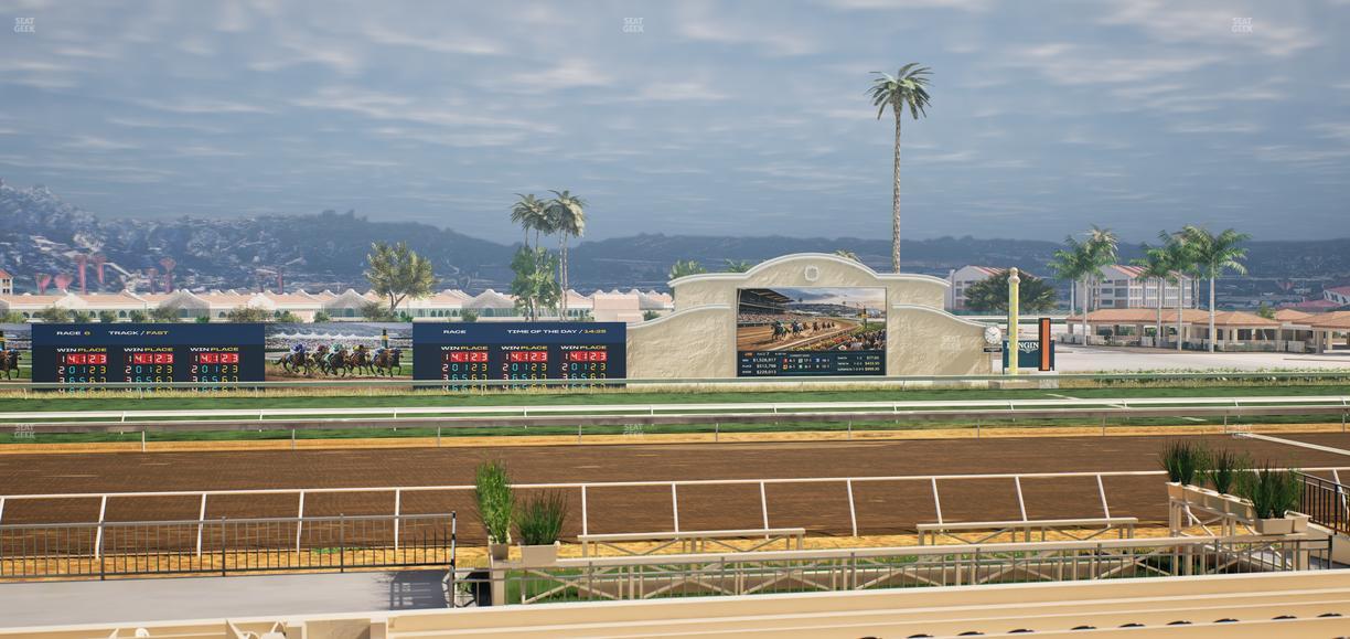 Del Mar Thoroughbred Club - Section Stretch Run Box 15 B Lvl 2 Seat View