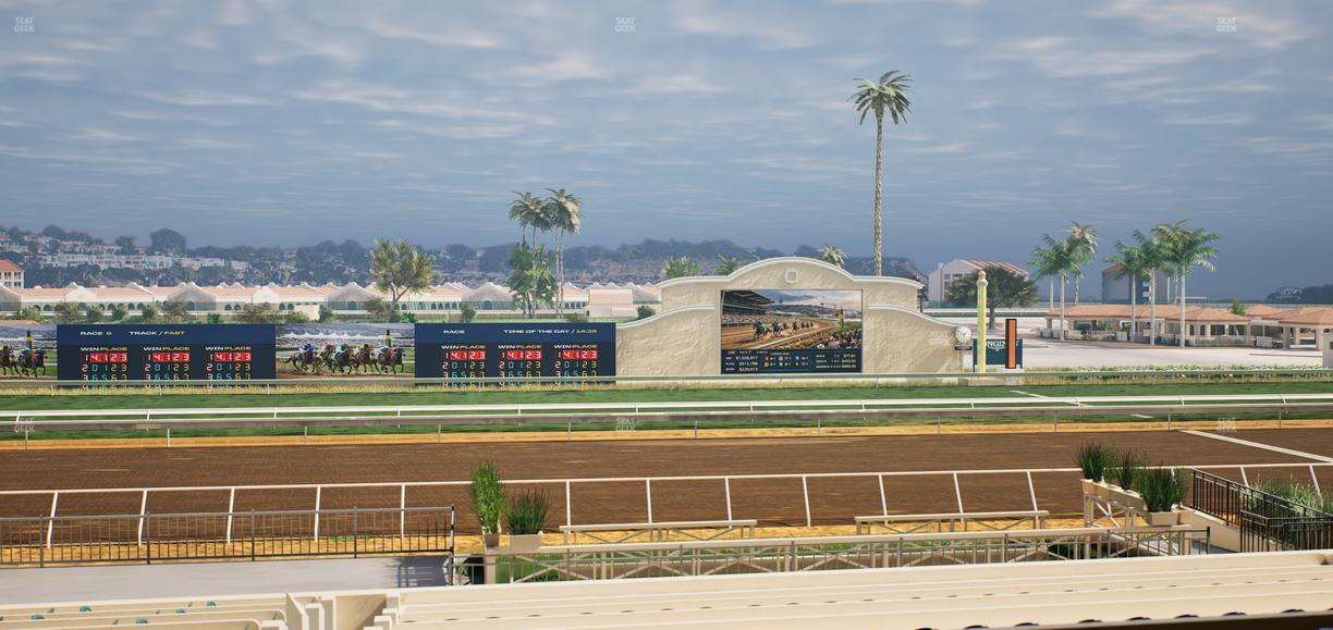 Del Mar Thoroughbred Club - Section Stretch Run Box 15 D Lvl 2 Seat View