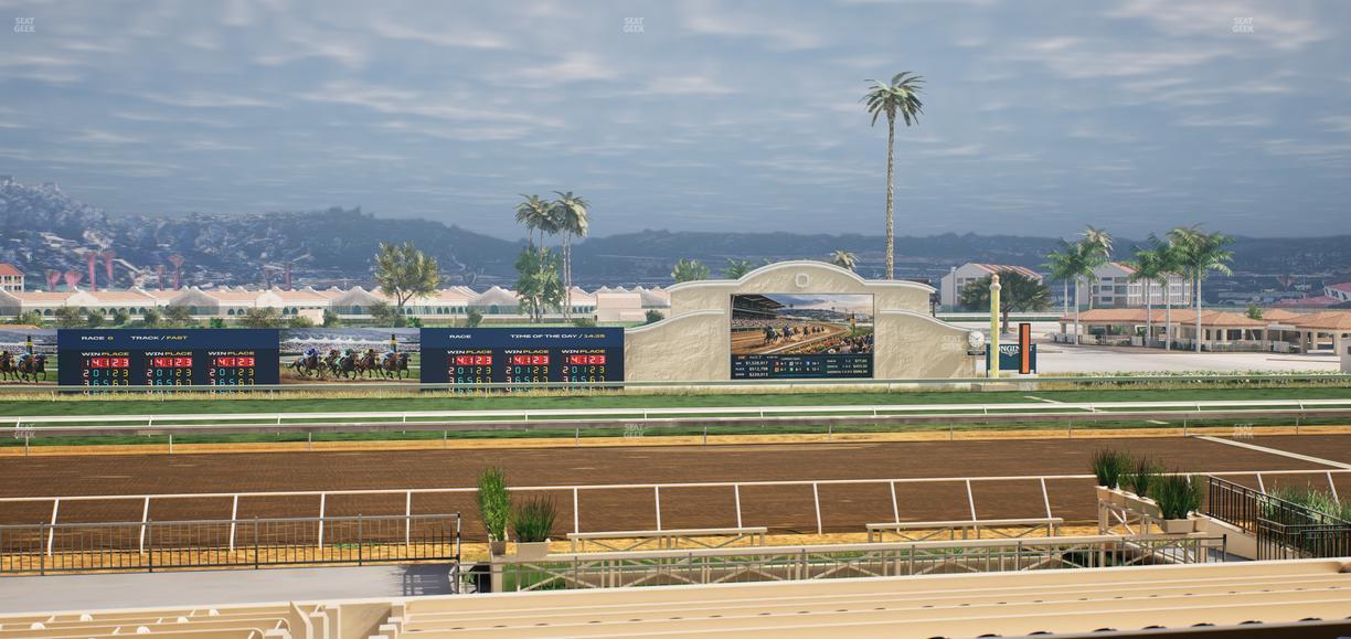Del Mar Thoroughbred Club - Section Stretch Run Box 15 D Lvl 2 Seat View