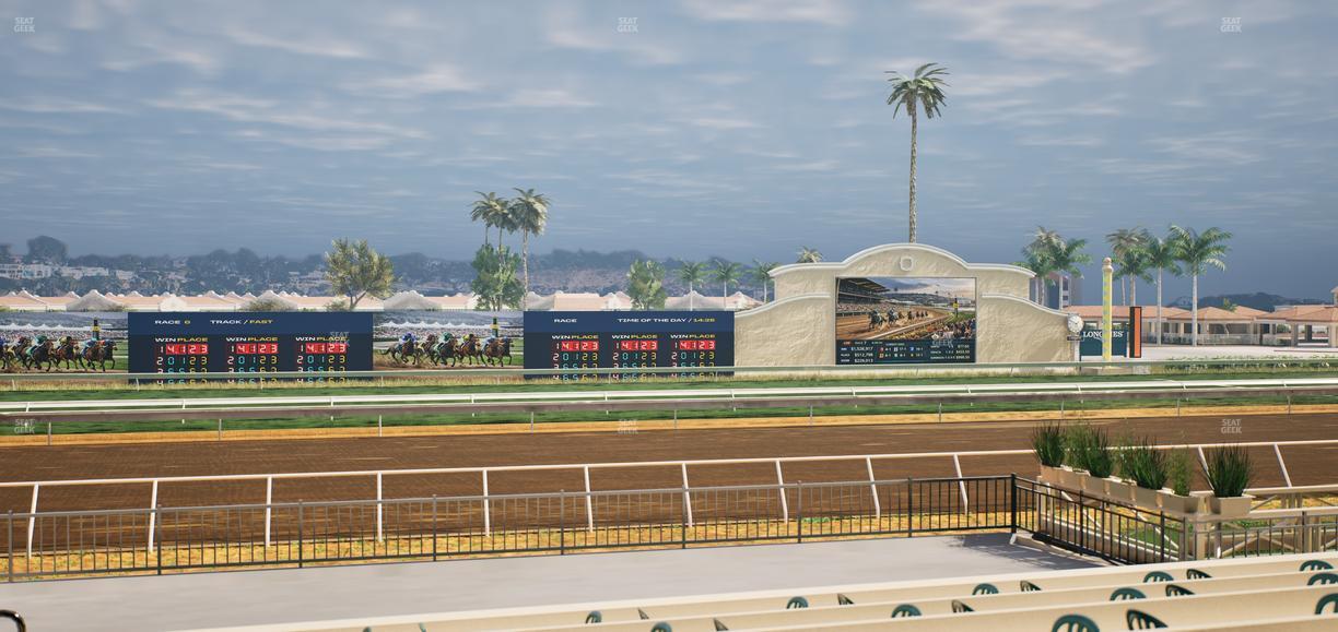 Del Mar Thoroughbred Club - Section Stretch Run Box 15 F Lvl 1 Seat View