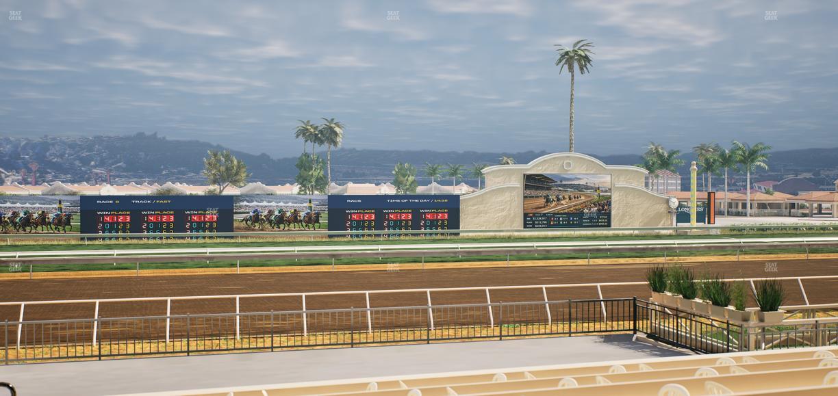 Del Mar Thoroughbred Club - Section Stretch Run Box 15 F Lvl 1 Seat View