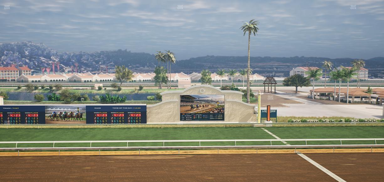 Del Mar Thoroughbred Club - Section Stretch Run Box 15 J Lvl 4 Seat View