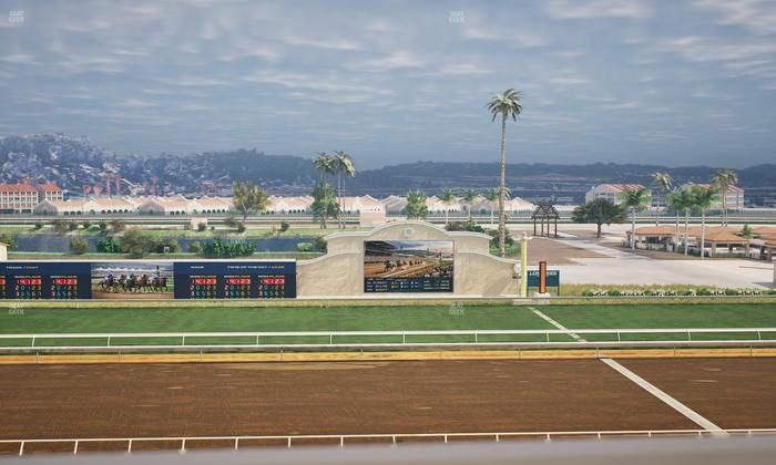 Del Mar Thoroughbred Club - Section Stretch Run Box 15 J Lvl 4 Seat View