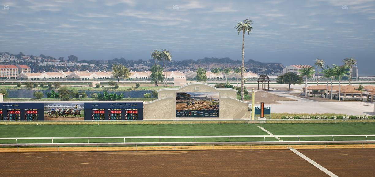 Del Mar Thoroughbred Club - Section Stretch Run Box 15 J Lvl 4 Seat View