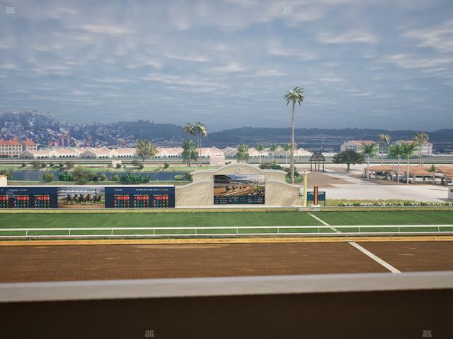 Del Mar Thoroughbred Club - Section Stretch Run Box 15 K Lvl 4 Seat View