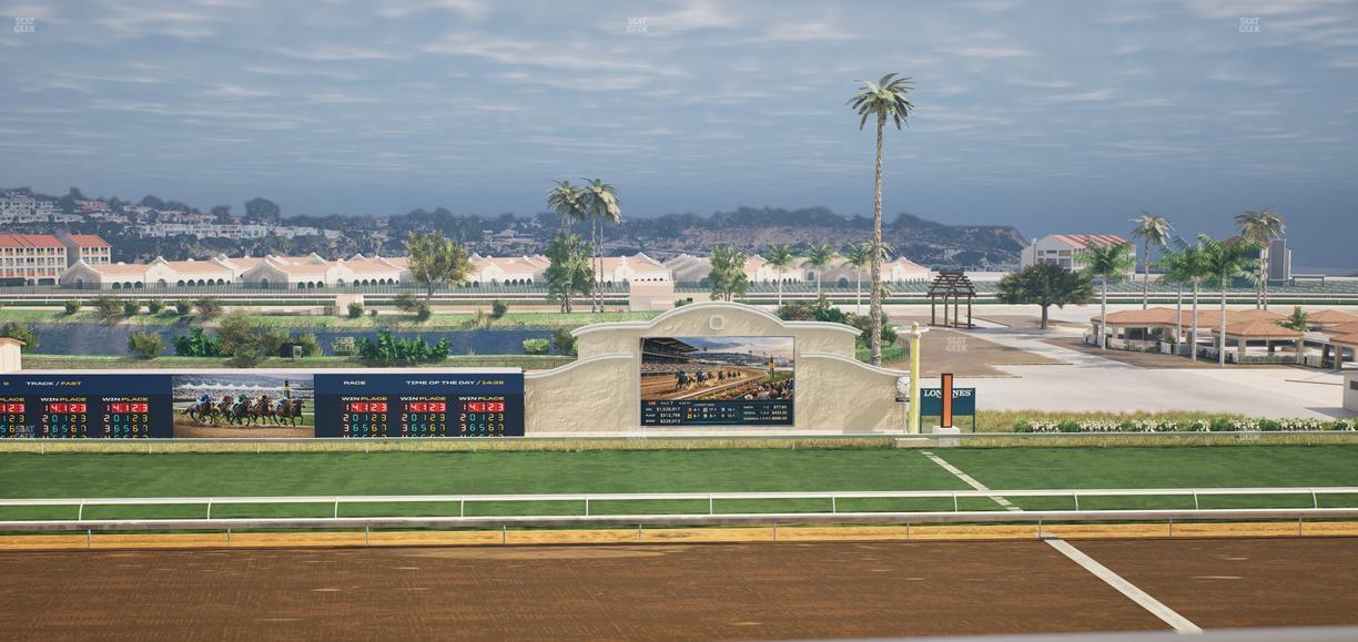 Del Mar Thoroughbred Club - Section Stretch Run Box 15 K Lvl 4 Seat View