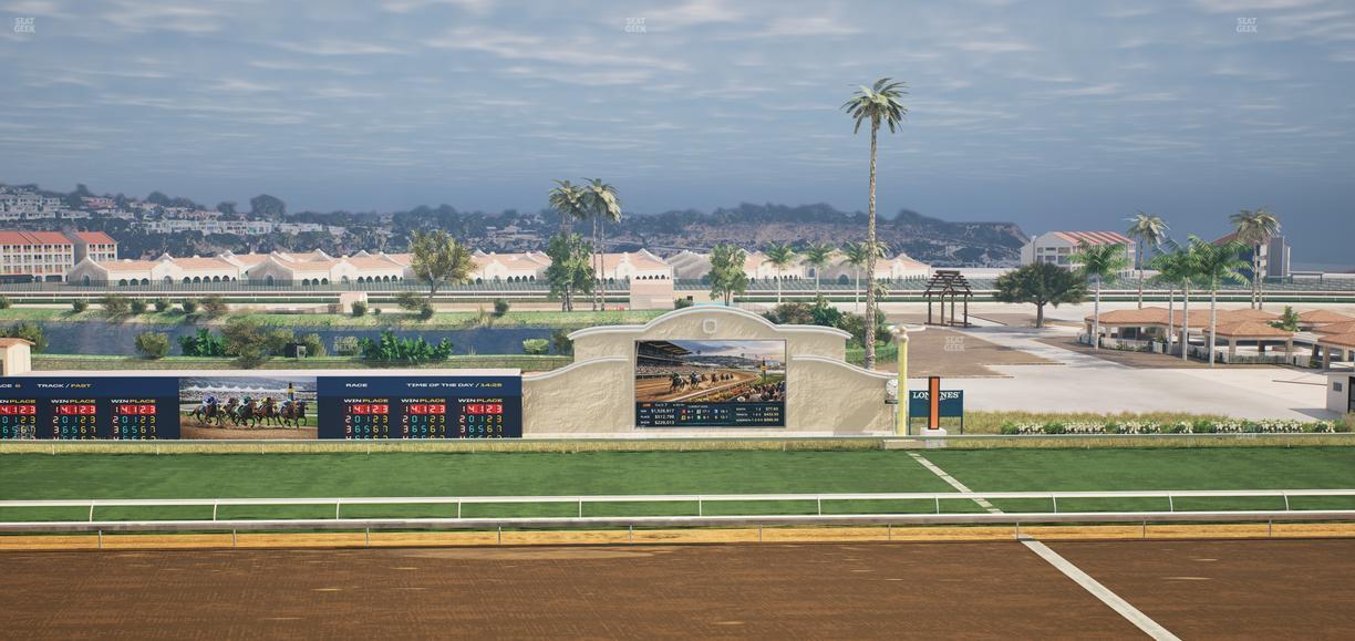 Del Mar Thoroughbred Club - Section Stretch Run Box 15 L Lvl 4 Seat View