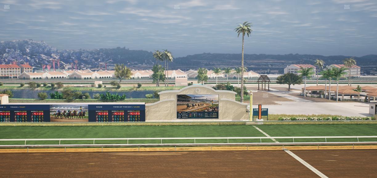 Del Mar Thoroughbred Club - Section Stretch Run Box 15 L Lvl 4 Seat View
