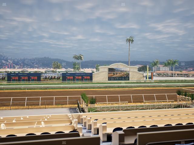 Del Mar Thoroughbred Club - Section Stretch Run Box 16 B Lvl 2 Seat View