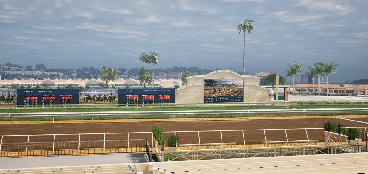 Del Mar Thoroughbred Club - Section Stretch Run Box 16 C Lvl 2 Seat View