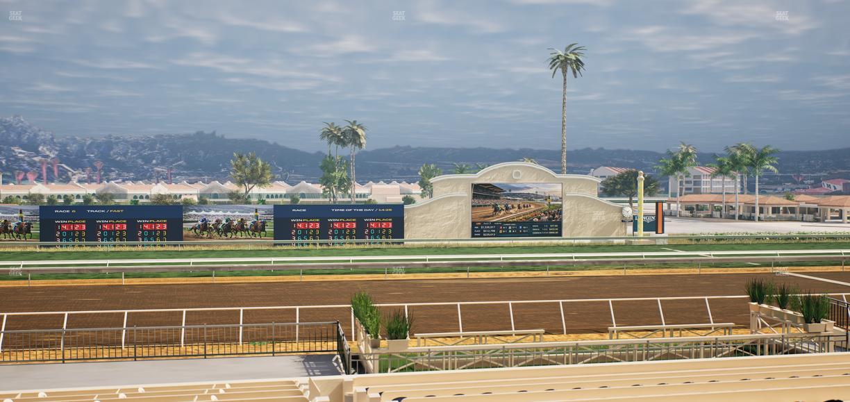 Del Mar Thoroughbred Club - Section Stretch Run Box 16 C Lvl 2 Seat View