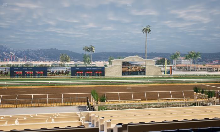 Del Mar Thoroughbred Club - Section Stretch Run Box 16 C Lvl 2 Seat View