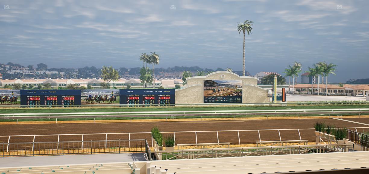 Del Mar Thoroughbred Club - Section Stretch Run Box 16 D Lvl 2 Seat View