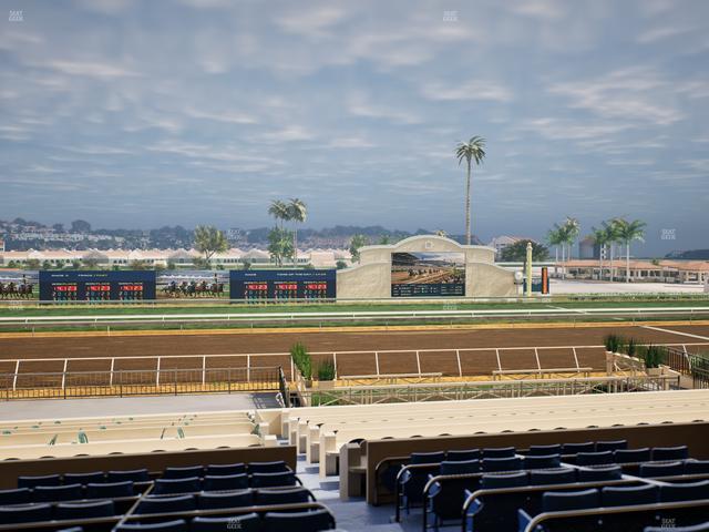 Del Mar Thoroughbred Club - Section Stretch Run Box 16 D Lvl 2 Seat View