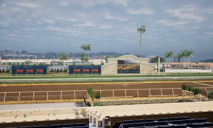 Del Mar Thoroughbred Club - Section Stretch Run Box 16 D Lvl 2 Seat View
