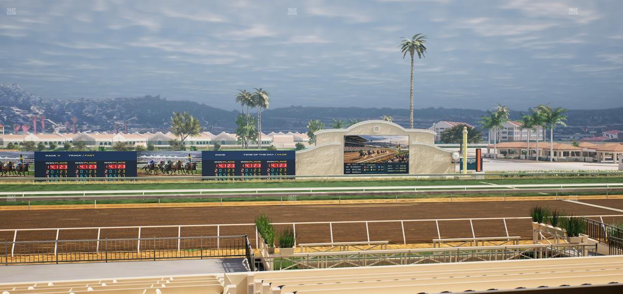 Del Mar Thoroughbred Club - Section Stretch Run Box 16 D Lvl 2 Seat View