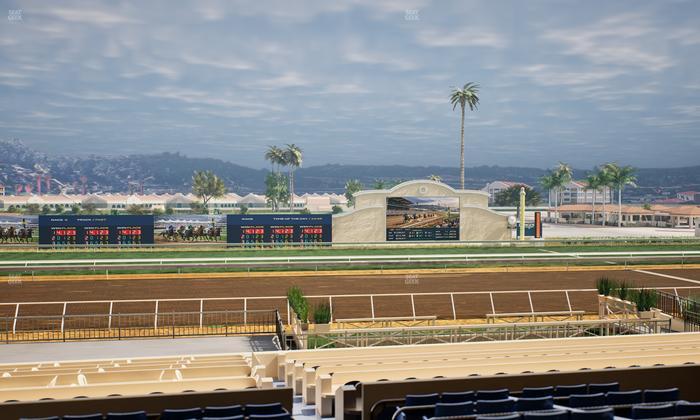 Del Mar Thoroughbred Club - Section Stretch Run Box 16 D Lvl 2 Seat View