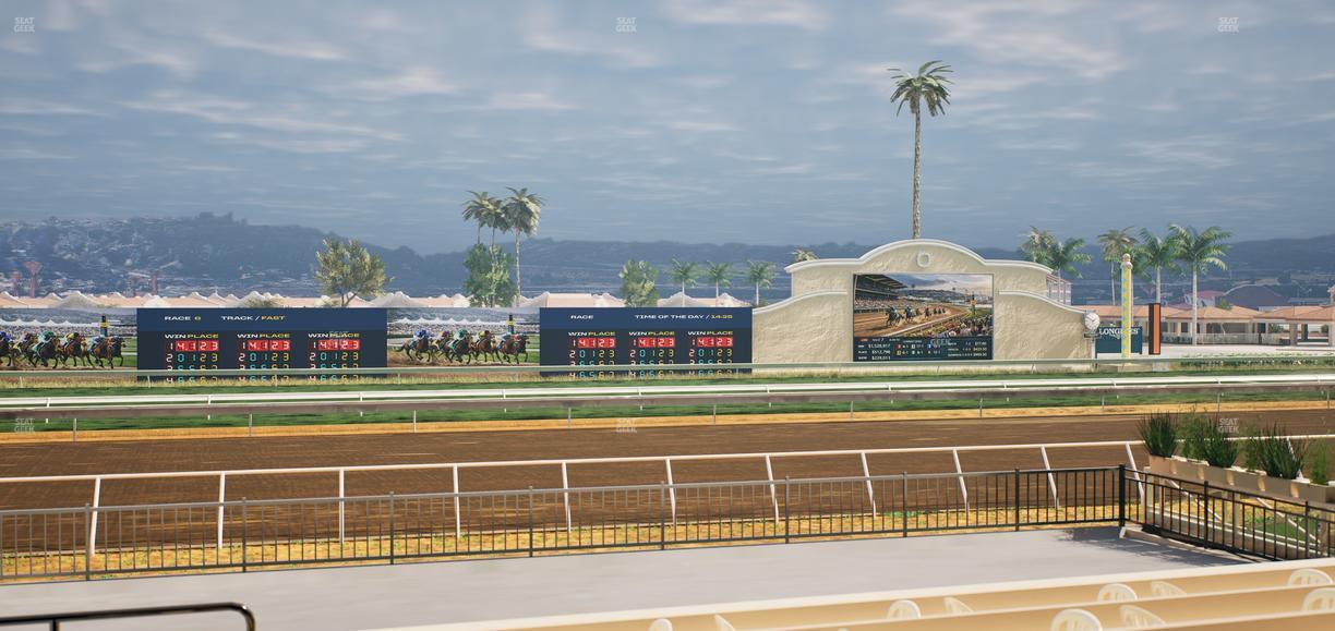 Del Mar Thoroughbred Club - Section Stretch Run Box 16 E Lvl 1 Seat View