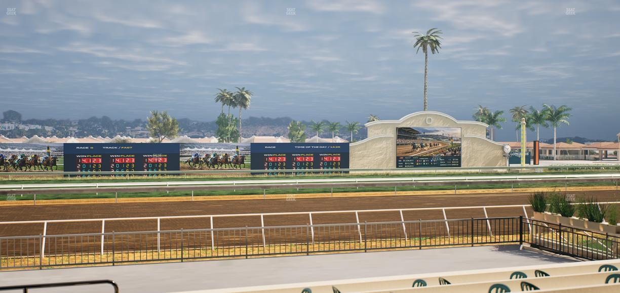 Del Mar Thoroughbred Club - Section Stretch Run Box 16 E Lvl 1 Seat View