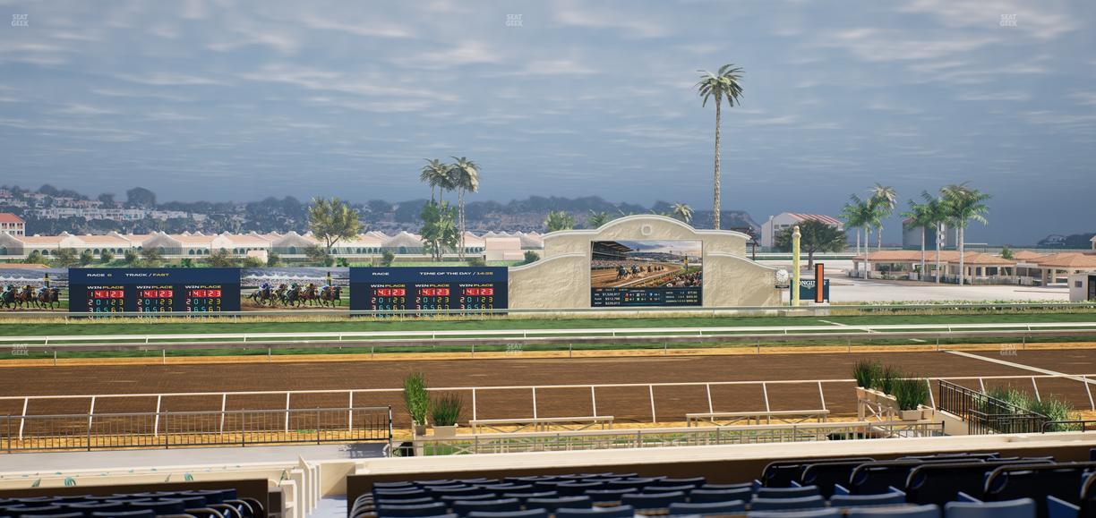 Del Mar Thoroughbred Club - Section Stretch Run Box 16 E Lvl 3 Seat View